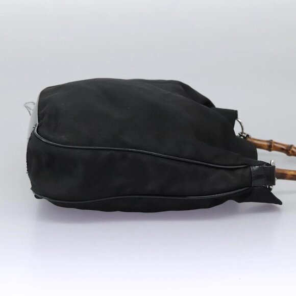GUCCI Bamboo Hand Bag Nylon 2way Black 001 - Picture 5 of 16